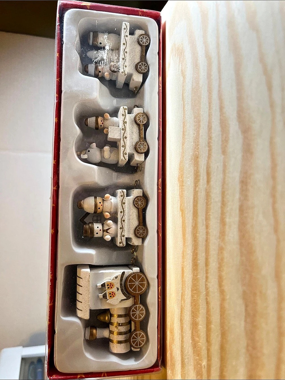 Boxed Christmas toy train set